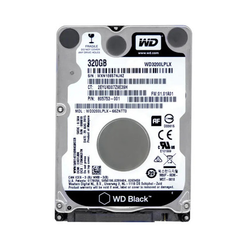 WD3200LPLX - Western Digital Black 320GB 7200RPM SATA 6Gb/s 32MB Cache RoHS 2.5-Inch Hard Drive