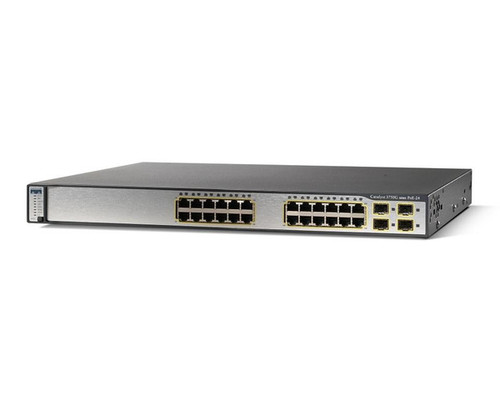 WS-C3750G-24PS-S= – Cisco Catalyst 3750 24-Port PoE Fast Ethernet L3 Switch
