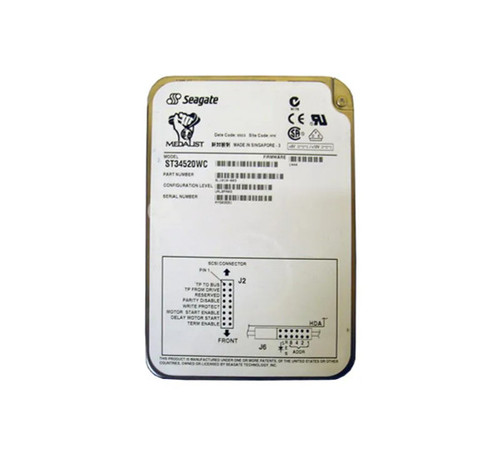 ST34520WC - Seagate 4.5GB 7200RPM Wide Ultra SCSI 512KB Cache 3.5-Inch Hard Drive