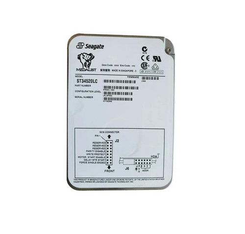 ST34520LC - Seagate 4.55GB 7200RPM Wide Ultra2 SCSI 3.5-Inch Hard Drive