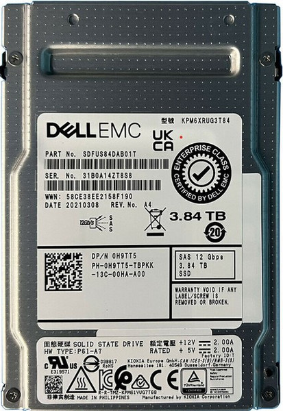 SDFUS84DAB01T - Dell 3.84TB SAS 12Gb/s 2.5-Inch Solid State Drive