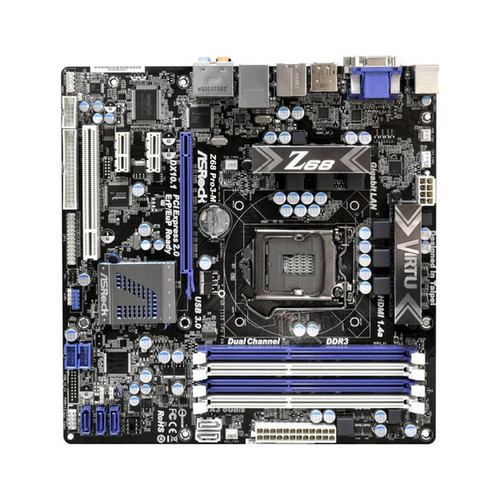 Z68-PRO3-M - ASRock Z68 Pro3-M Socket LGA 1155 Intel Z68 Chipset 3rd &amp 2nd Generation Core i7 / i5 / i3 / Pentium / Celeron / Xeon