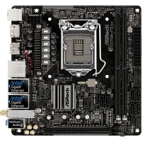 Z370M-ITX/ac - ASRock Socket LGA 1151 Intel Z370 Chipset 8th Generation Core i7 / i5 / i3 Processors Support DDR4 2x DIMM 6x SATA3 6.0Gb/s