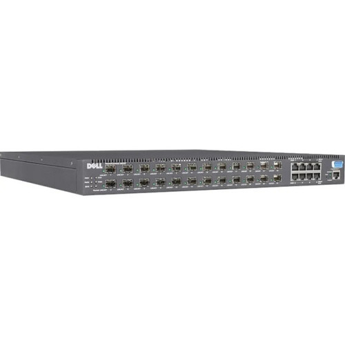 YJ046 - Dell PowerConnect 6000 Series 6024F 24 x Ports SFP + 8 x Ports GE Layer 3 Managed Gigabit Ethernet Network Switch