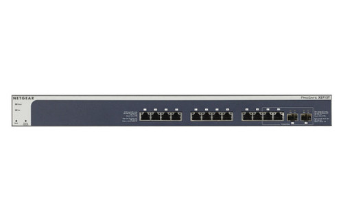 XS712T-100NES - Netgear XS712T 12 x RJ-45 Ports 10GBase-T + 2 x Combo RJ-45/SFP+ Ports Layer 3 Mananged Gigabit Ethernet Smart Network Switch