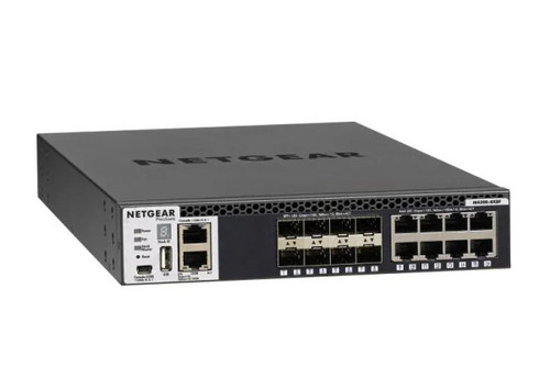 XSM4316S-100AJS - Netgear M4300-8X8F Switch, 8x 10GbE RJ-45, 8x SFP+, Layer 3, 1U Rack, Stackable