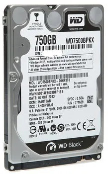 WD7500BPKX - Western Digital Black 750GB 7200RPM SATA 6Gb/s 16MB Cache 2.5-Inch Hard Drive