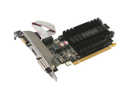 ZT-71302-20L - Zotac Nvidia GeForce GT 710 2GB GDDR3 64-Bit PCI-Express 2.0 1x DL-DVI 1x VGA 1x HDMI Graphics Card