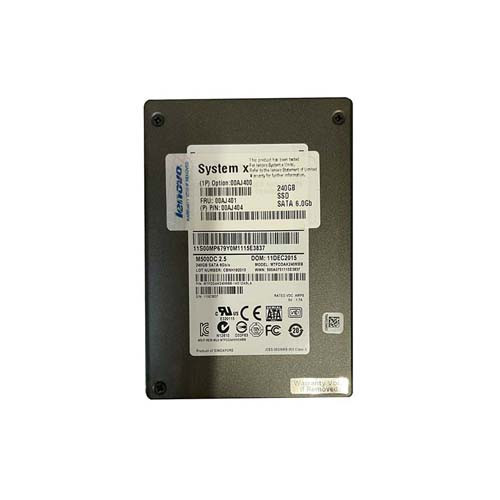 00AJ400 - Lenovo 240GB Multi-Level Cell SATA 6Gb/s Hot Swappable 2.5-Inch Solid State Drive for System x3550 M5