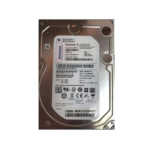 00FN174 - Lenovo 6TB 7200RPM SATA 6Gb/s 128MB Cache 3.5-Inch Hard Drive