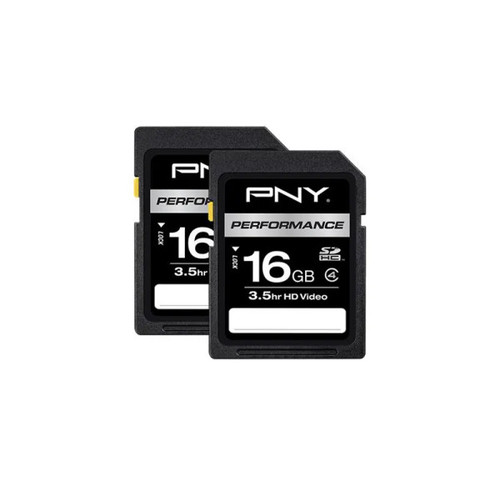 P-SDHC16G4X2-GE - PNY Technology PNY Performance 16GB Class 4 SDHC Flash Memory Card (2 Pack)