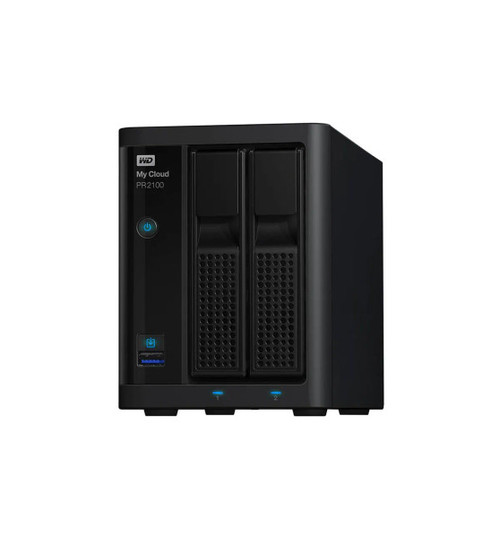 WDBBCL0000NBK-NESN - WESTERN DIGITAL 2-Bay Desktop NAS Storage System 0TB Gigabit Ethernet RAID 0/1 JBOD My Cloud Pro PR2100