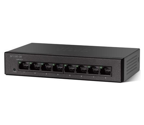 SF110D-08HP - Cisco Small Business SF110D-08 POE RJ-45 8-Port X 10/100Base-TX Unmanaged Wall-Mountable Fast Ethernet Desktop Switch