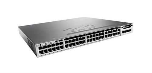WS-C3850-48T-E-RF - Cisco Catalyst 3850 Series 3850-48T 48 x RJ-45 Ports 1000Base-T Layer3 Managed 1U Rack-mountable Gigabit Ethernet Network Switch