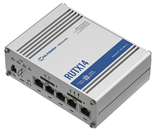 RUTX14 - Teltonika Router for cellular network Silver Aluminum Performance