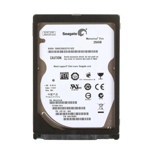 1AF14C-500 - Seagate Momentus Thin 250GB 5400RPM SATA 3Gb/s 16MB Cache 2.5-Inch Hard Drive