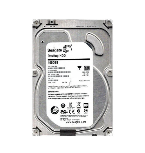 1CD168-568 - Seagate Desktop HDD 4TB 5900RPM SATA 6Gb/s 64MB Cache 512e RoHS 3.5-Inch Hard Drive