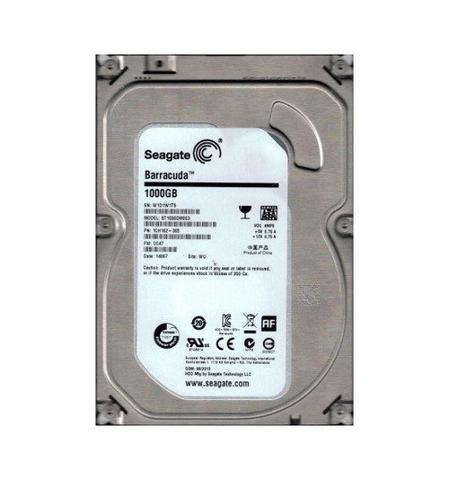 1CH162-305 - Seagate BarraCuda 1TB 7200RPM SATA 6Gb/s 64MB Cache LFF 3.5-Inch Hard Drive