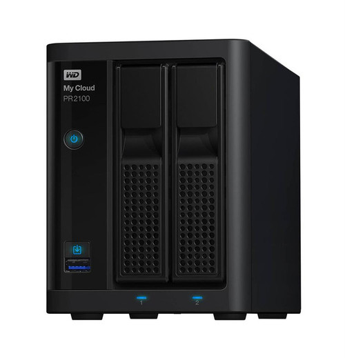 WDBBCL0040JBK-NESN - Western Digital My Cloud Pro PR2100 2-bays 4TB 2 x 2TB HDD 2-bay Gigabit Ethernet RAID 0/1 JBOD Desktop NAS System