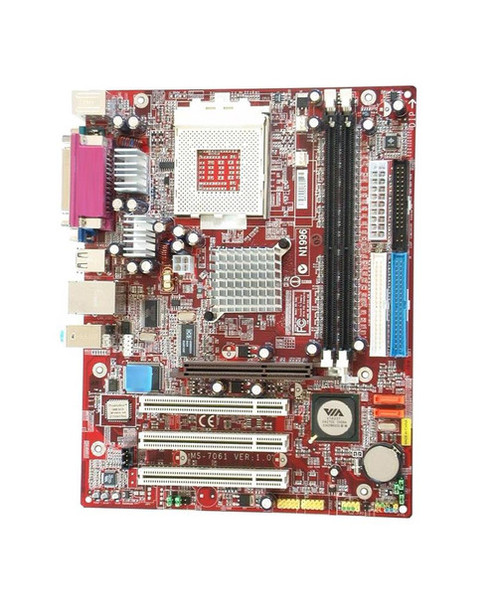 MS7061 - MSI Socket A For Amd Mother Board 1 Agp 8x 3 Pci 8 Usb 6 Ch. Audio 10/100 Lan Raid Sata Ata 133