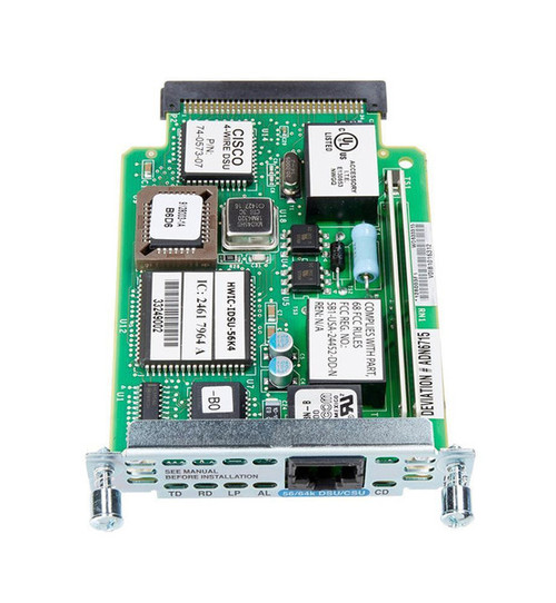 WIC-1DSU-56K4-RF - Cisco Single Port WAN Interface Card (WIC) 1 x Switched 56/64 WAN Interface Card (WIC)