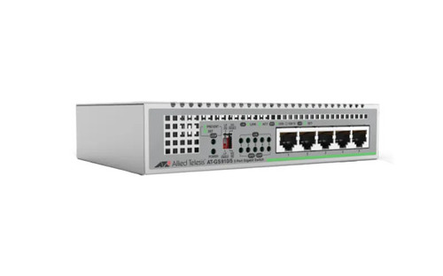 AT-GS910/5-30 - Allied Telesis 5-Port 10/100/1000Base-T Gigabit Ethernet Layer2 Unmanaged Rack-Mountable Network Switch