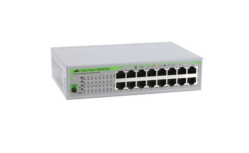 AT-FS716LE - Allied Telesis 16-Port 10/100Base-TX Fast Ethernet Layer 2 Unmanaged Rack-Mountable Network Switch FS700 Series