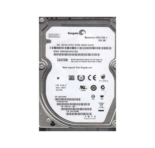 ST9500327AS - Seagate Momentus 5400 FDE 500GB 5400RPM SATA 3Gb/s 8MB Cache SE 2.5-Inch Hard Drive