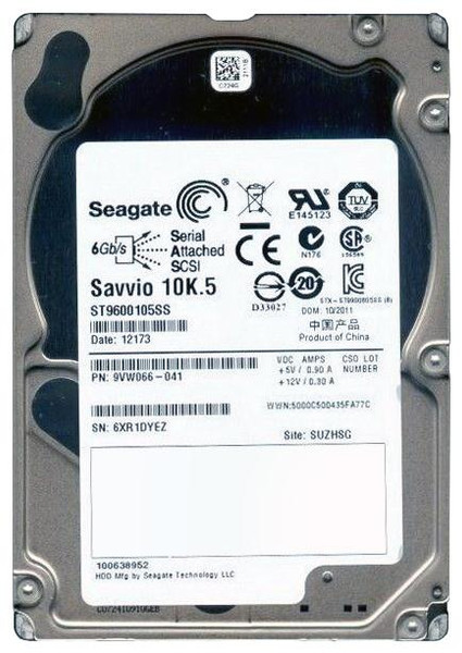 ST9600105SS - Seagate Savvio 10K.5 Series 600GB 10000RPM SAS 6Gb/s 64MB Cache SED 2.5-Inch Hard Drive