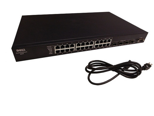UJ371 - Dell PowerConnect 5324 24 x Ports 10/100/1000Base-T + 4 x Shared SFP Ports Layer2 Managed 1U Rack-mountable Gigabit Ethernet Network Switch