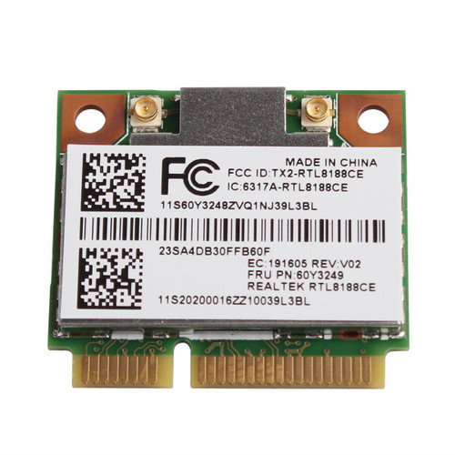 60Y3249 - Lenovo 802.11b/g/n Mini-PCI Express Wireless LAN Card II for ThinkPad T420