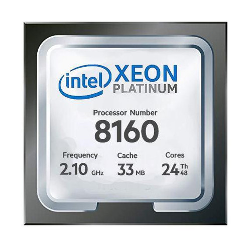 PM87D - Dell 2.10GHz 10.40GT/s UPI 33MB L3 Cache Socket LGA3647 Intel Xeon Platinum 8160 24-Core Processor