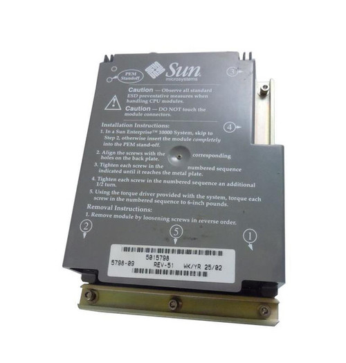 501-5798-09 - Sun 464MHz 8MB Cache Ultrasparc CPU Cl24-b35-1c