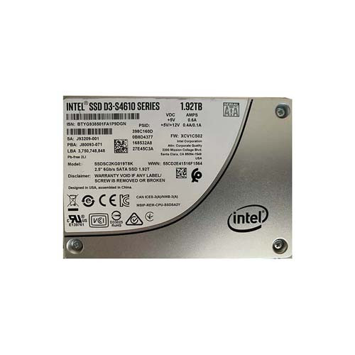 SSDSC2KG019T8 - Intel D3 S4610 1.92TB Triple-Level Cell SATA 6Gb/s 2.5-Inch Solid State Drive
