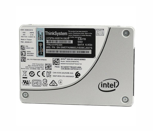 SSDSC2KB038T8L - Intel 3.84TB TLC SATA 6Gbps 2.5-inch Internal SSD AES-256 PLP D3-S4510 Series Solid State Drive