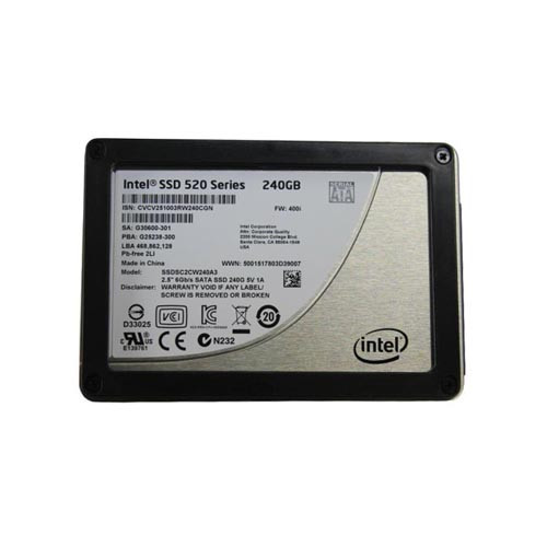 SSDSC2CW240A310 - Intel 520 Series 240GB Multi-Level Cell SATA 6Gb/s 2.5-inch Solid State Drive
