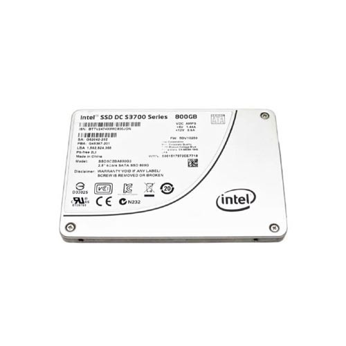 SSDSC2BA800G3 - Intel DC S3700 Series 800GB MLC SATA 6Gbps High Endurance (AES-256 / PLP) 2.5-inch Internal Solid State Drive (SSD)