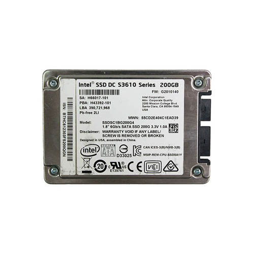 SSDSC1BG200G4 - Intel DC S3610 200GB Multi-Level Cell SATA 6Gb/s 1.8-Inch Solid State Drive