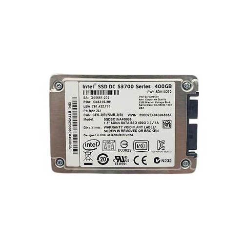 SSDSC1NA400G3 - Intel 400GB MLC SATA 6Gb/s 1.8-inch Solid State Drive High Endurance DC S3700 Series SSD