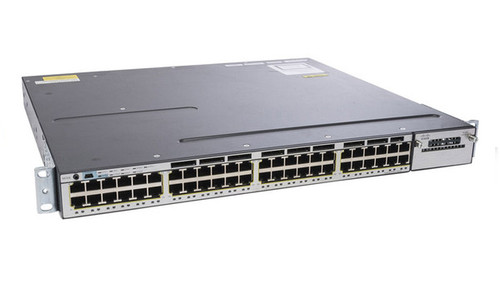 WS-C3750X-48P-L - Cisco Catalyst 3750-X 48 x PoE+ Ports, Layer 2 Managed 1U Stackable Gigabit Ethernet Switch