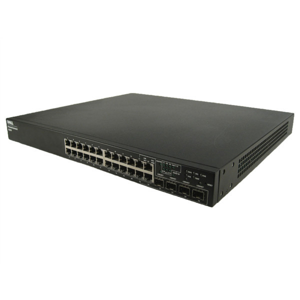 RN856 - Dell PowerConnect 6224 24 x Ports 10/100/1000Base-T + 4 x Ports Shared SFP Layer3 Managed 1U Rack-Mountable Gigabit Ethernet Network Switch