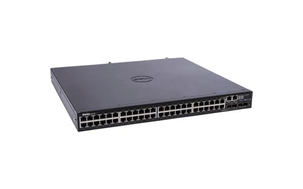 S3148P - Dell S3100 Switch, 48 PoE+ 1GBase-T Ports + 2 SFP+ + 2 SFP Combo, Layer 3 Managed, Rack-Mountable