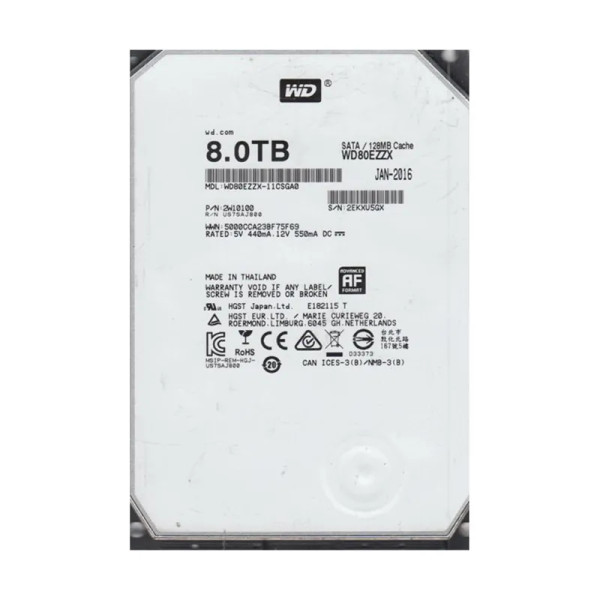 WD80EZZX-11CSGA0 - Western Digital 8TB 5400RPM SATA 6Gb/s 128MB Cache CE 3.5-Inch Hard Drive