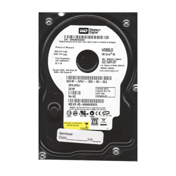 WD800JD-75MSA2 - Western Digital Caviar SE 80GB 7200RPM SATA 1.5Gb/s 8MB Cache 3.5-Inch Hard Drive