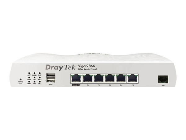 V2866-DE-AT-CH - Draytek Vigor 2866 Router DSL Modem 5-Port Switch