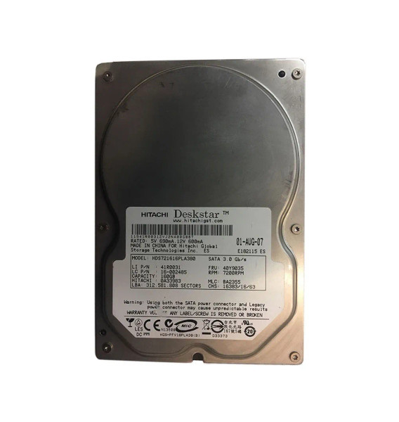 40Y9035 - Lenovo 160GB 7200RPM SATA 3Gb/s 8MB Cache 3.5-Inch Hard Drive