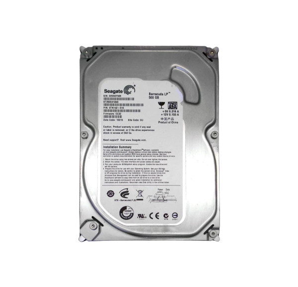 ST3500412AS - Seagate BarraCuda LP Series 500GB 5900RPM SATA 3Gb/s 16MB Cache CE 3.5-Inch Hard Drive