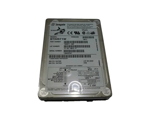 ST34571W - Seagate 4GB 7200RPM Ultra SCSI 3.5-inch Hard Drive