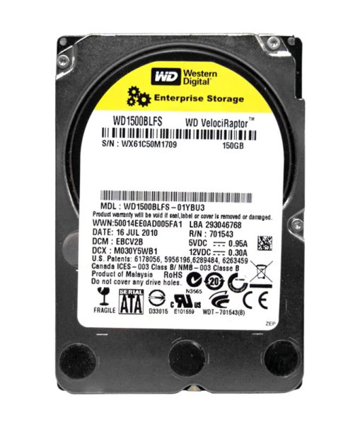 WD1500BLFS - Western Digital VelociRaptor 150GB 10000RPM SATA 3Gb/s 16MB Cache 2.5-inch Enterprise Hard Drive