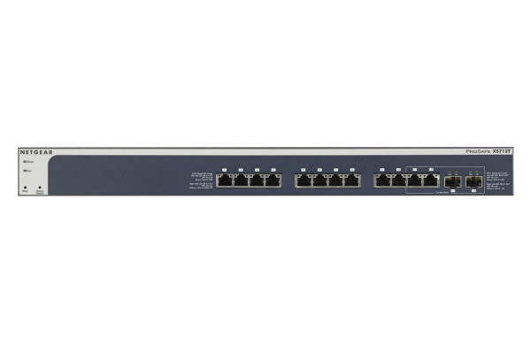 XS712T-100NES - Netgear XS712T 12 x RJ-45 Ports 10GBase-T + 2 x Combo RJ-45/SFP+ Ports Layer 3 Mananged Gigabit Ethernet Smart Network Switch